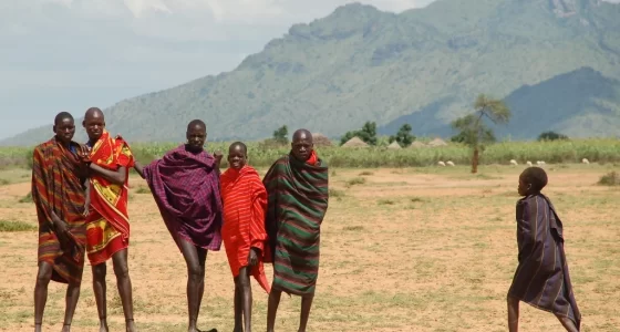 Karamojong youth. The Karamojong are descendants of the Nyangatom of Ethiopia--a nomadic pastoralist group that migrated south around 1600AD. /Photo credit: Kidepo Valley National park